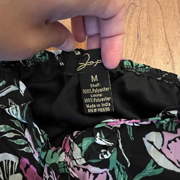 NWT Japna Medium Puffed Sleeve Floral Blouse Peasant Sheer Long Sleeves … - Picture 6 of 10